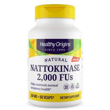 Наттокиназа 100мг, Healthy Origins, 60 гелевых капсул