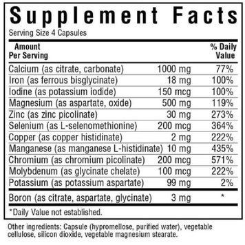 Мультимінерали + Бор з Залiзом, Bluebonnet Nutrition, 90 вегетаріанських капсул