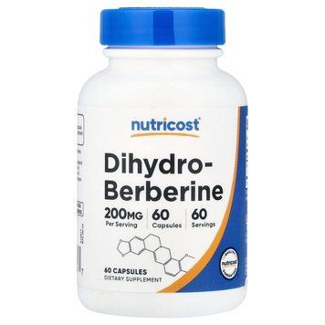 Дигідроберберин, 200 мг, Dihydroberberine, Nutricost, 60 капсул