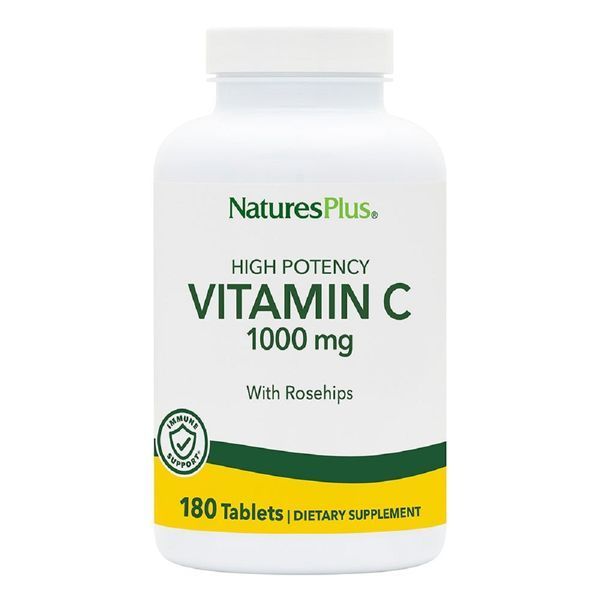 Вітамін C, Vitamin C, 1000 мг, Natures Plus, 180 таблеток