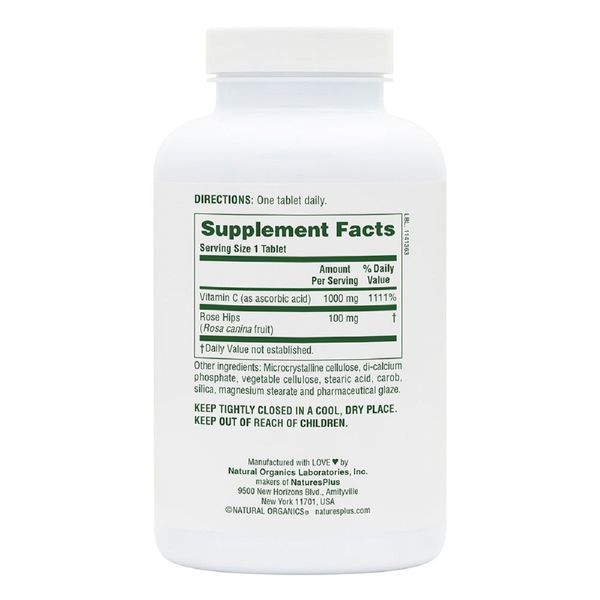 Вітамін C, Vitamin C, 1000 мг, Natures Plus, 180 таблеток