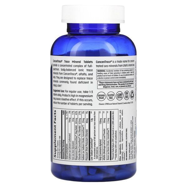 Концентровані мікроелементи, ConcenTrace, Trace Minerals, 300 таблеток