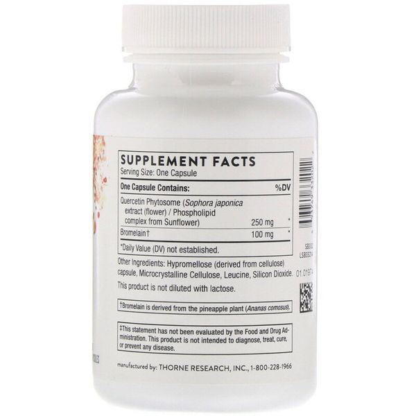 Кверцетин з Бромелайном, Quercetin Complex, Thorne Research, 60 капсул