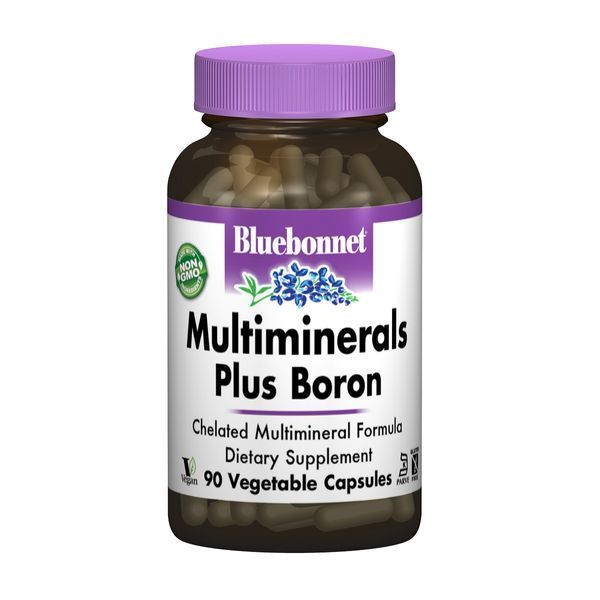 Мультимінерали + Бор з Залiзом, Bluebonnet Nutrition, 90 вегетаріанських капсул