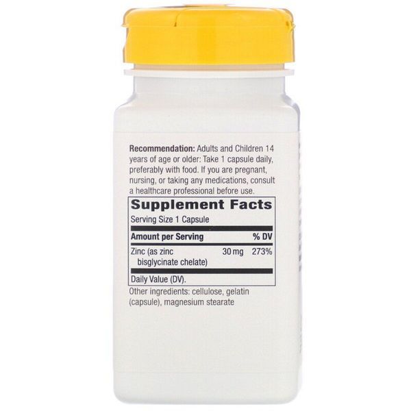 Цинк Хелат, Zinc Chelate, Nature's Way, 30 мг, 100 капсул