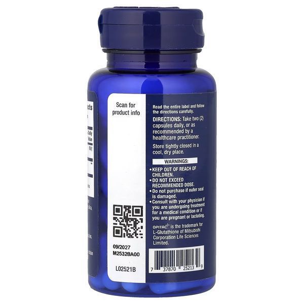 Глутатіон, 500 мг, Glutathione, Life Extension, 60 вегетаріанських капсул