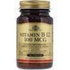 УЦІНКА Вітамін В12 (Ціанокобаламін), Vitamin B12, Solgar, 100 мкг, 100 таблеток (пошкоджена зовнішня плівка)