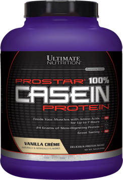 Сироватковий Казеїн Протеїн, Смак Ванільного Крему, Prostar, Ultimate Nutrition, 2 фунти (907гр)