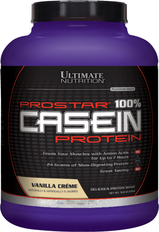 Сироватковий Казеїн Протеїн, Смак Ванільного Крему, Prostar, Ultimate Nutrition, 2 фунти (907гр)