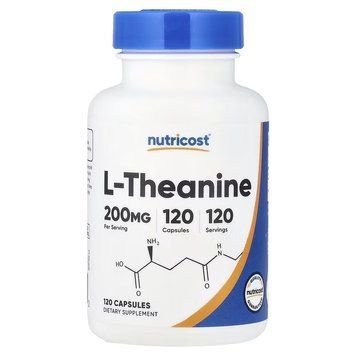 L-теанін, 200 мг, L-Theanine, Nutricost, 120 капсул