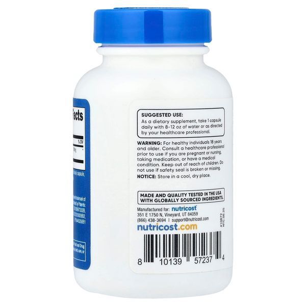 Дигідроберберин, 100 мг, Dihydroberberine, Nutricost, 60 капсул