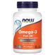 Омега-3, 1000 мг, 180 EPA - 120 DHA, Omega-3 Fish Oil, Now Foods, 90 гелевых капсул