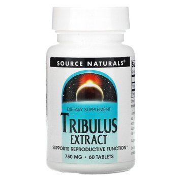 УЦІНКА Екстракт Трібулуса, 750 мг, Source Naturals, 60 таблеток (пошкоджено етикетку)