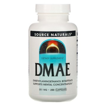 DMAE (диметиламіноетанол) 351мг, Source Naturals, 200 капсул