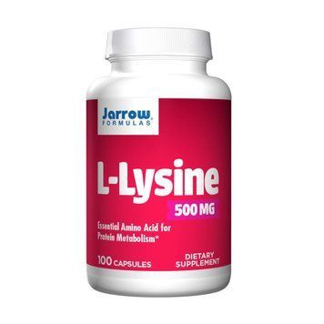 L-Лизин, L-Lysine, Jarrow Formulas, 500 мг, 100 Капсул