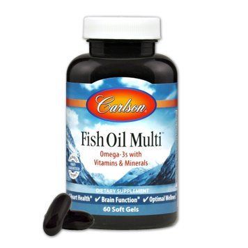 Мультивитамины и Минералы с Омега-3, Fish Oil Multi, Carlson, 60 желатиновых капсул