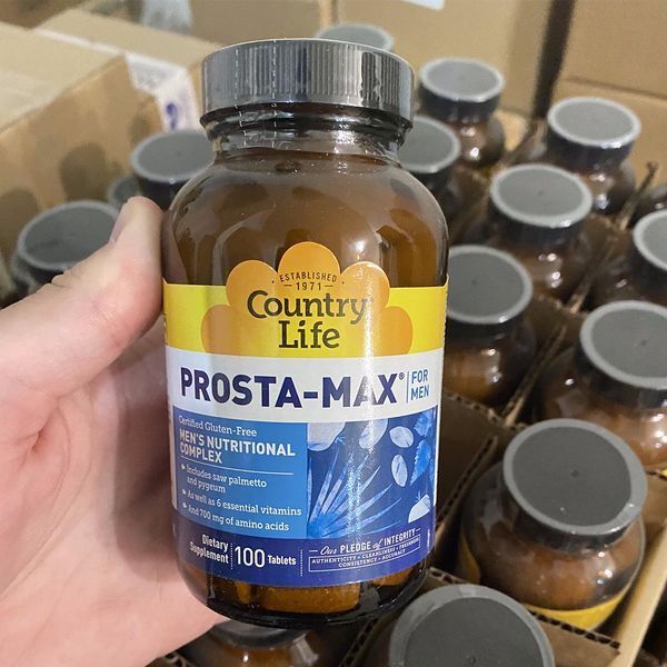 Комплекс для Здоров'я та Підтримки Функції Простати, Prosta Max For Men, Country Life, 100 таблеток