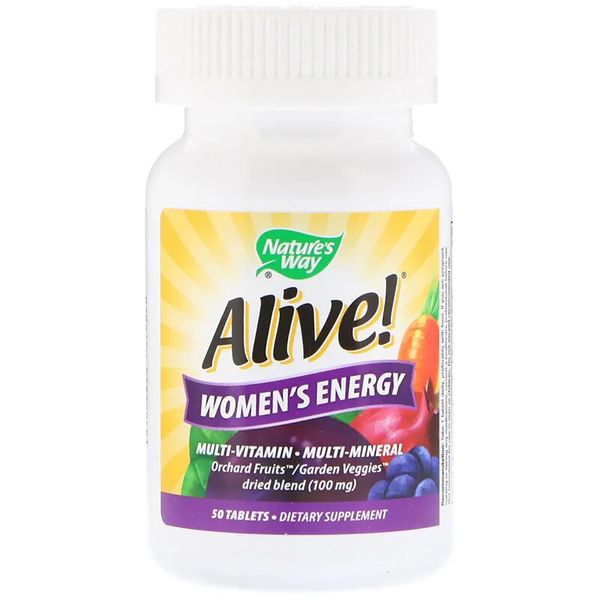 Мультивітаміни для Жінок, Alive! Women's Energy, Nature's Way, 50 таблеток