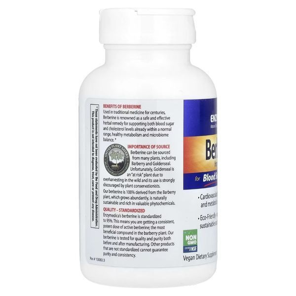 Берберін, Berberine, Enzymedica, 60 капсул