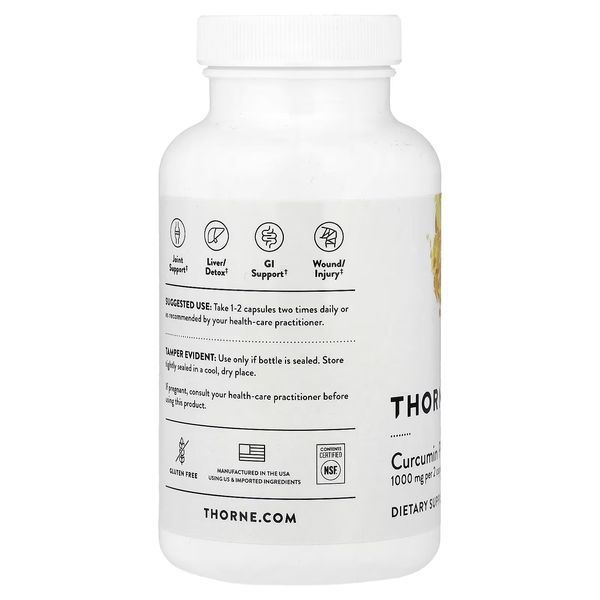 Фітосоми Куркуміну, 1000 мг, Curcumin Phytosome, Thorne Research, 120 капсул