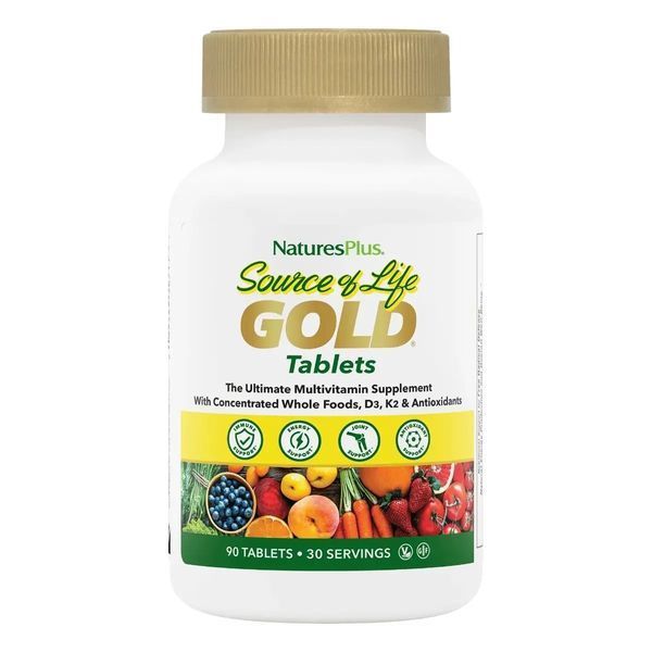Мультивітаміни вегетаріанські, Source of Life Gold, Natures Plus, 90 таблеток