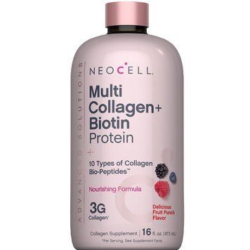 Мультиколагенові біо-пептиди з біотином, Multi Collagen + Biotin Protein, Neocell, 473 мл