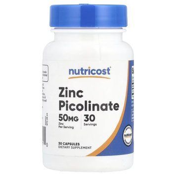 Цинк піколінат, 50 мг, Zinc Picolinate, Nutricost, 30 капсул
