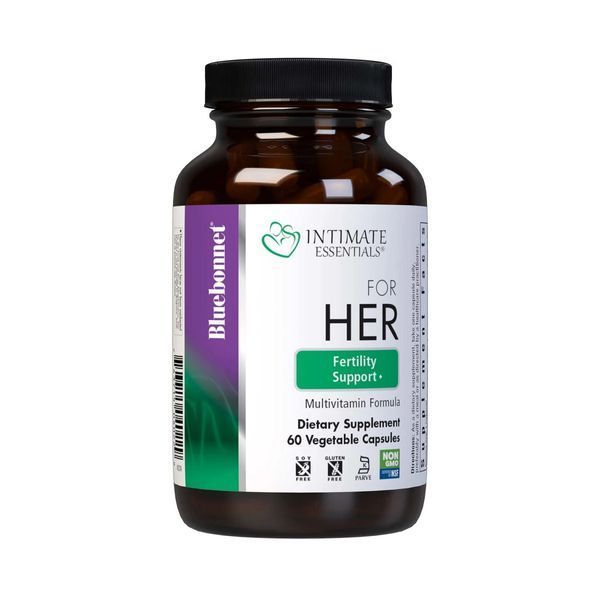 Комплекс для Неї, підтримка фертильності, Intimate Essenitals For Her Fertility Support Multivitamins, Bluebonnet Nutrition, 60 вегетаріанських капсул