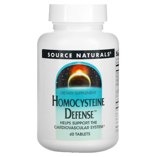 Захист від гомоцистеїну, Homocysteine Defense, Source Naturals, 60 таблеток