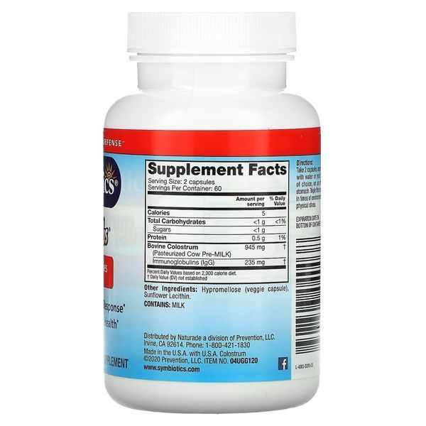 Молозиво, Colostrum Plus, Symbiotics, 120 вегетаріанських капсул