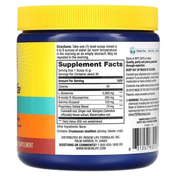 Поддержка слизистой оболочки кишечника, IntestiNew, Intestinal Lining Support Formula, Renew Life, 162 г