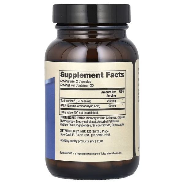 L-теанін з ГАМК, L-Theanine Plus GABA, Dr. Mercola, 60 капсул