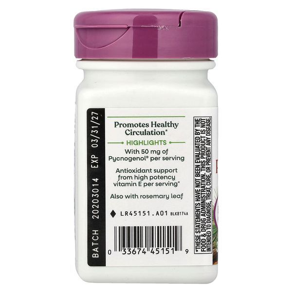 Пікногенол, Екстракт Сосновій Кори, Pycnogenol, Pine Bark Extract, Nature's Way, 50 мг, 30 таблеток