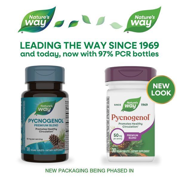 Пікногенол, Екстракт Сосновій Кори, Pycnogenol, Pine Bark Extract, Nature's Way, 50 мг, 30 таблеток