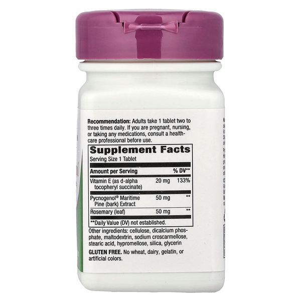 Пікногенол, Екстракт Сосновій Кори, Pycnogenol, Pine Bark Extract, Nature's Way, 50 мг, 30 таблеток
