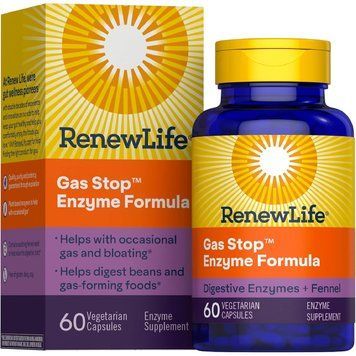 Здоровий кишечник, Gas Stop Enzyme Formula, Renew Life, 60 вегетаріанських капсул
