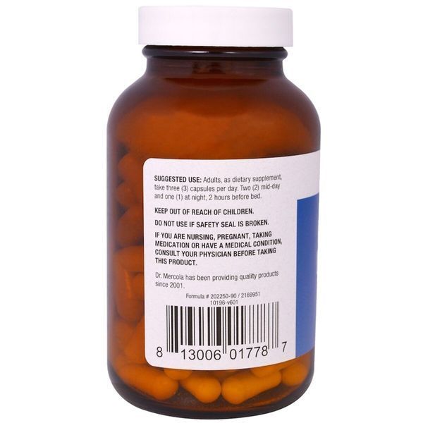 Магній L-Треонат, Magnesium L-Threonate, Dr. Mercola, 90 капсул