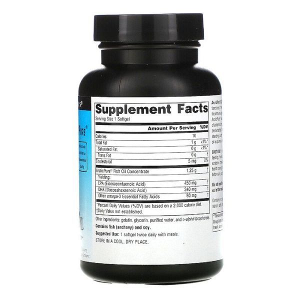 Омега 3 из Рыбьего Жира, ArcticPure, Source Naturals, 60 желатиновых капсул