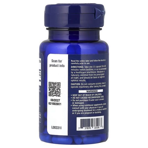 Мелатонін, 10 мг, Melatonin, Life Extension, 60 вегетаріанських капсул
