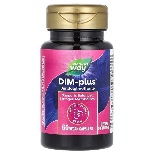 Метаболізм естрогенів, DIM-plus, Estrogen Metabolism, Nature's Way, 60 вегетаріанських капсул