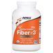 Клітковина-3, Сертифікований органічний порошок, Certified Organic, Fiber-3, Now Foods, 454 г