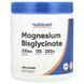 Магній бісгліцинат, без смаку, Magnesium Bisglycinate, Nutricost, 250 гр