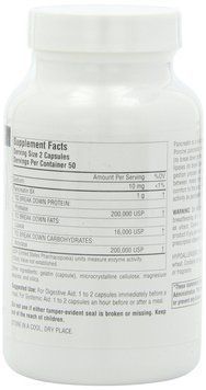 Травні Ферменти 500мг, Pancreatin 8 X, Source Naturals, 50 капусл