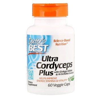 Ультра Кордицепс Плюс, Doctor's Best, 60 рослинних капсул