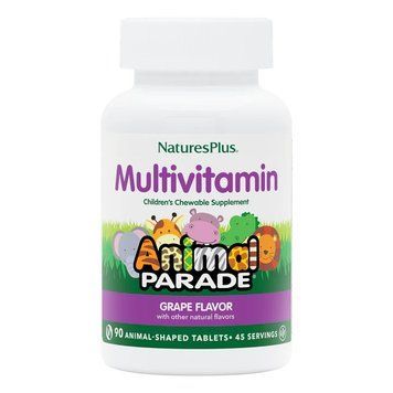 Мультивитамины для Детей, Вкус Винограда, Animal Parade, Natures Plus, 90 жевательных таблеток