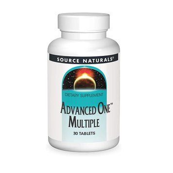 Мультивітаміни та Мінерали, Advanced One Multiple, Source Naturals, 30 таблеток