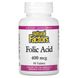 Фолієва кислота, 400 мкг, Folic Acid, Natural Factors, 90 таблеток