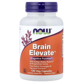 Комплекс для Підтримки Мозку, Brain Elevate, Now Foods, 120 Вегетаріанських Капсул