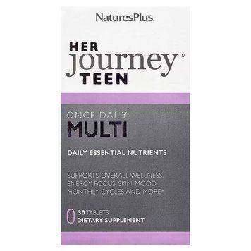 Мультивитамины для девушек, Her Journey Teen, Once daily multi, Natures Plus, 30 таблеток
