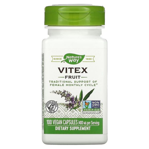 Вітекс, Vitex Fruit, 400 mg, Nature's Way, 100 Капсул